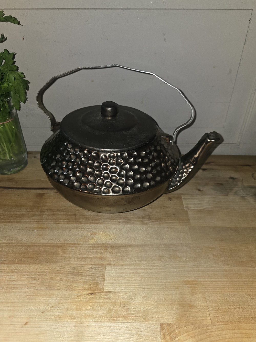 Vintage McCoy hammered Kettle Tea Coffee Pot Cookie Jar